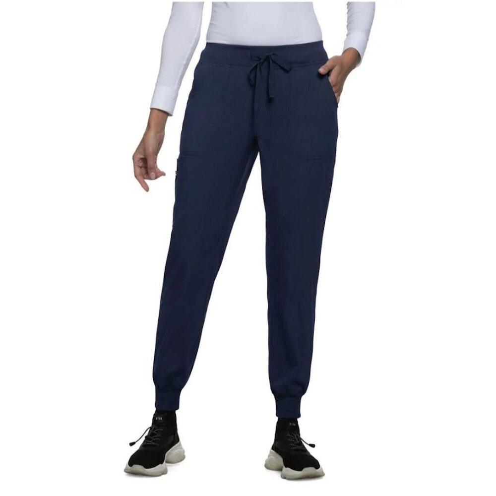 KOI™ 750 Women's 6-Pocket Fierce Jogger Scrub Pant - Heather Navy